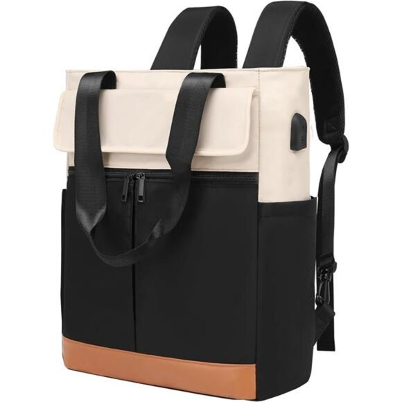 Women's Convertible Backpack, Black